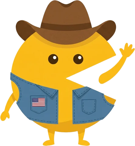 CL&GLOBAL mascot in USA costume